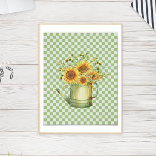 Póster El agua del jardín puede ser girasol