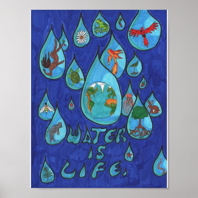 Póster El agua es vida (Frente)
