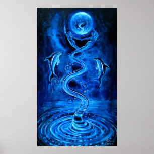 Póster el agua la fuente de vida en la Tierra