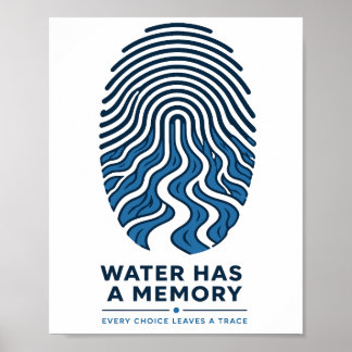 Póster El Agua Tiene Una Huella Dactilar De Memoria
