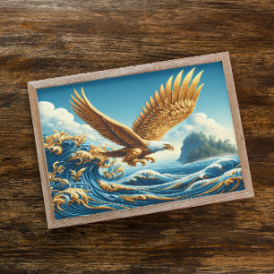 Póster El Águila Majestuoso Se Extiende Por Encima De Una