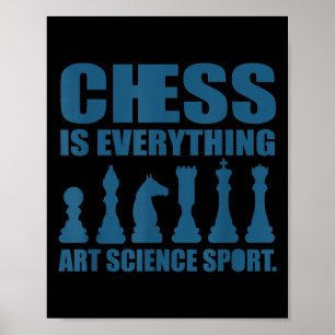 Póster El ajedrez es arte, ciencia, deportes, regalos par