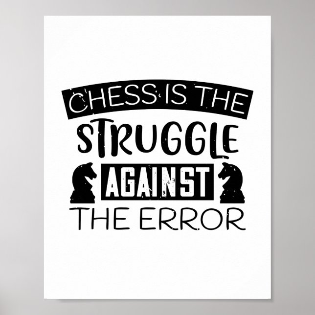 Póster El Ajedrez Es La Lucha Contra El Error (Frente)