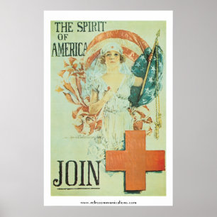 Póster El alcohol del poster de la Cruz Roja del vintage