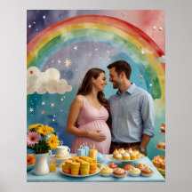 El alegre Baby Shower con mamá y papá