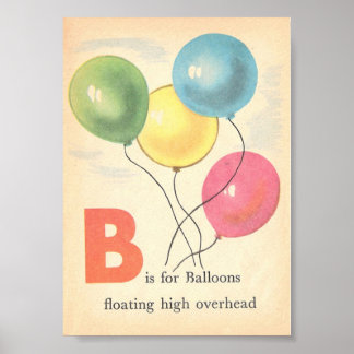 Póster El Alfabeto Muy Vintage, Letra B
