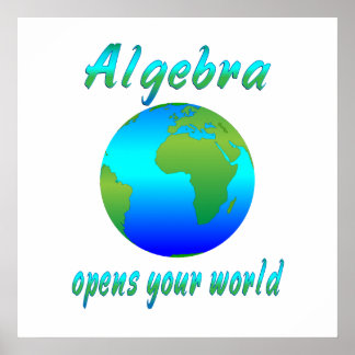 Póster El álgebra abre el mundo - a partir de $11.80