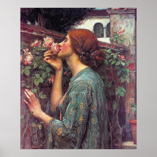 Póster El alma del Rosa Poster por John W. Waterhouse (Frente)