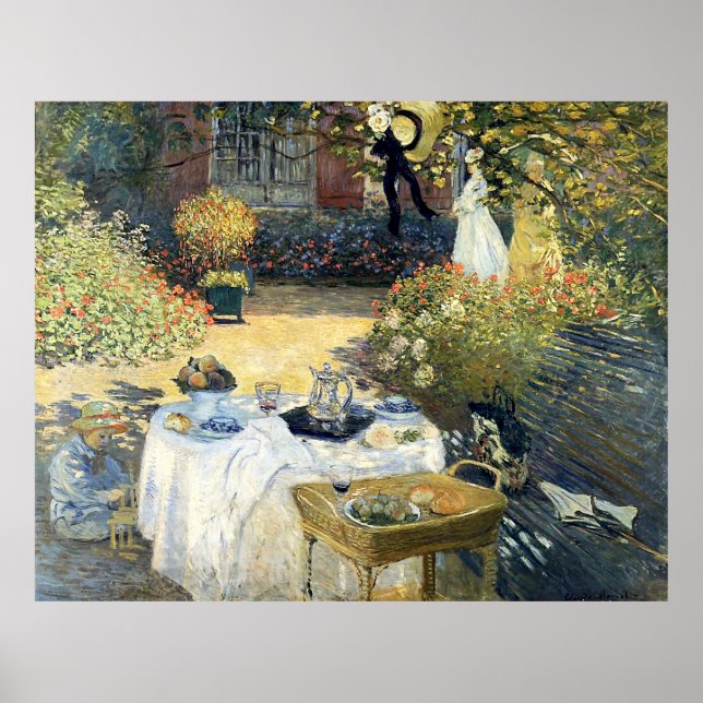Póster El almuerzo Claude Monet (Frente)