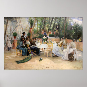 Póster El almuerzo de los artistas escandinavos Hugo Bi