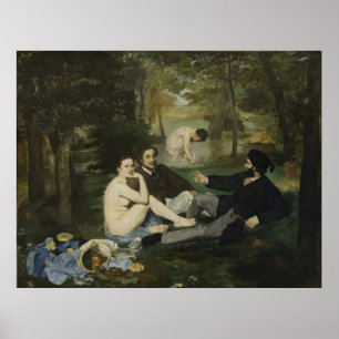 Póster El almuerzo de Manet en la hierba