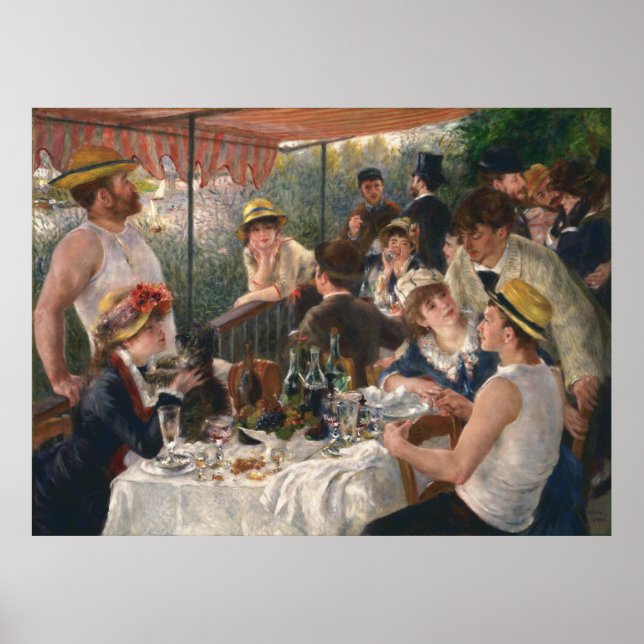Póster El almuerzo de Renoir del Fiesta del barco (Frente)