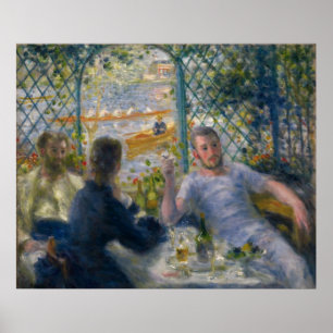 Póster El almuerzo de Rower por Pierre-Auguste Renoir