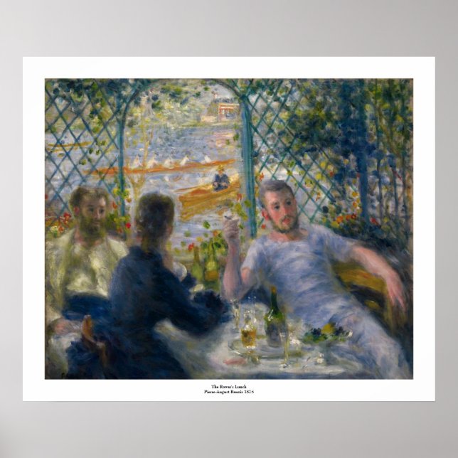 Póster El almuerzo de Rower por Pierre-Auguste Renoir (Frente)
