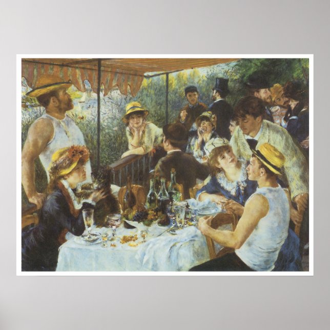 Póster El almuerzo del Fiesta del barco, 1881 (Frente)