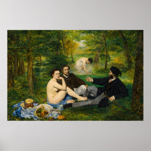 Póster El almuerzo sobre la hierba de Edouard Manet