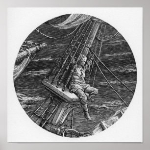 Póster El aloft de Mariner en la cúspide del barco