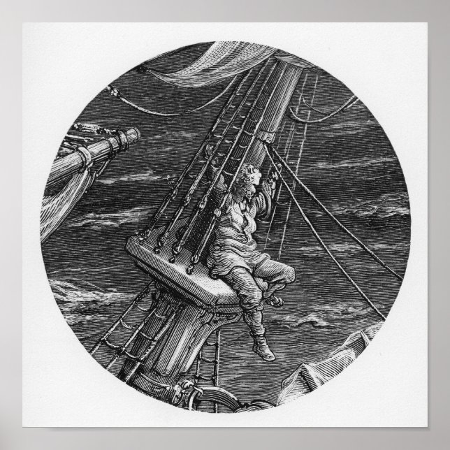 Póster El aloft de Mariner en la cúspide del barco (Frente)