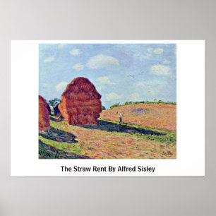 Póster El alquiler de la paja de Alfred Sisley