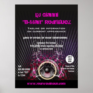 Póster El altavoz de DJ irradia el poster promocional