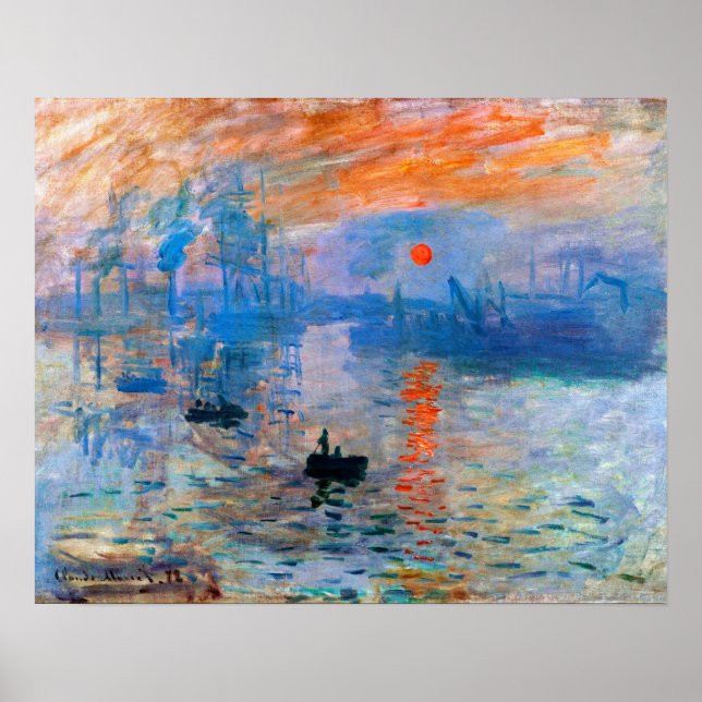 Póster El amanecer de Claude Monet (Frente)