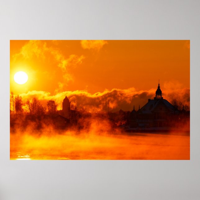 Póster El amanecer de la mañana en el poster de Helsinki (Frente)