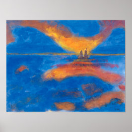 Póster El amanecer en el mar | Emil Nolde |