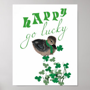 Póster El amante del pato Feliz Go Lucky St Patrick's Day
