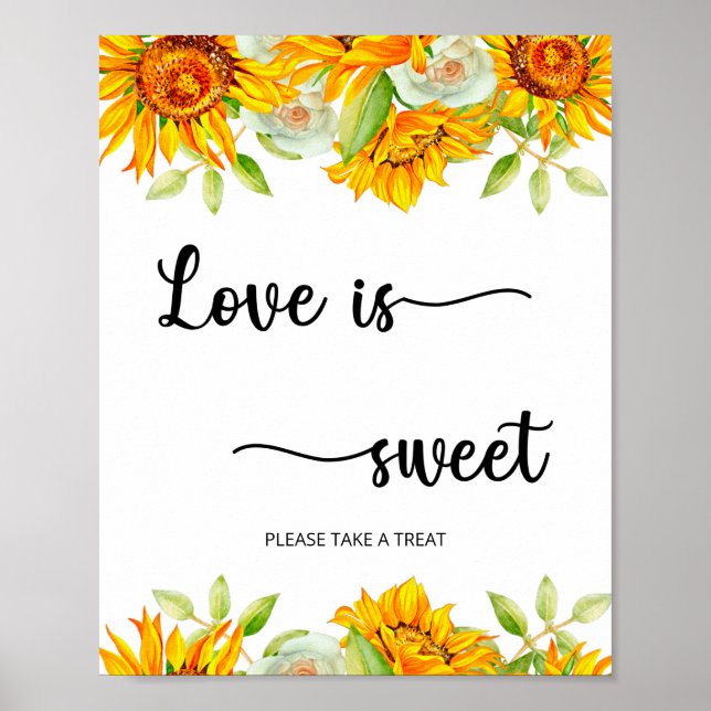 Póster El amor al girasol es un poster dulce (Frente)