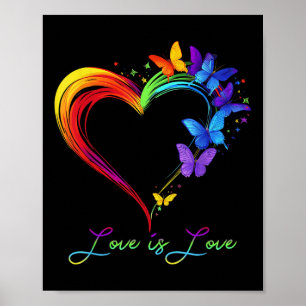 Póster El Amor Arcoiris Es Amor Lgbt La Mantequilla Del O