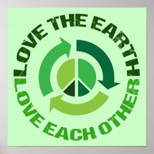 Póster El amor bonito del activista ambiental de la Tierr
