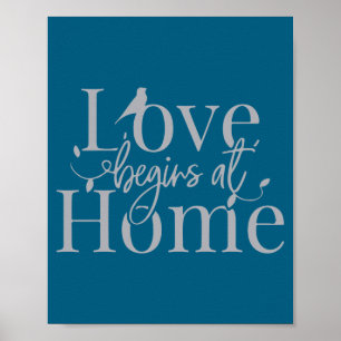 Póster El amor comienza en casa Hombres Mujeres Obra de a