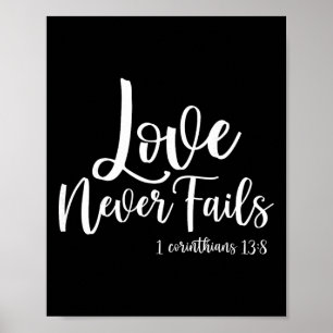 Póster El amor cristiano nunca falla Corinthian 138 Feliz