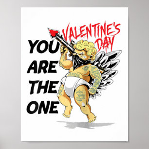 Póster El amor cupido del tatuaje, novia, aniversario Bod
