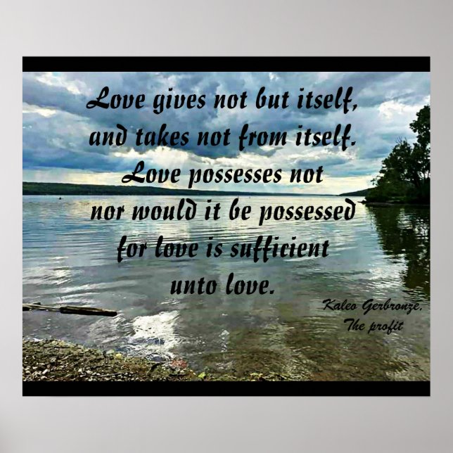 Póster EL AMOR DA NO SINO SÍ MISMO poster (Frente)