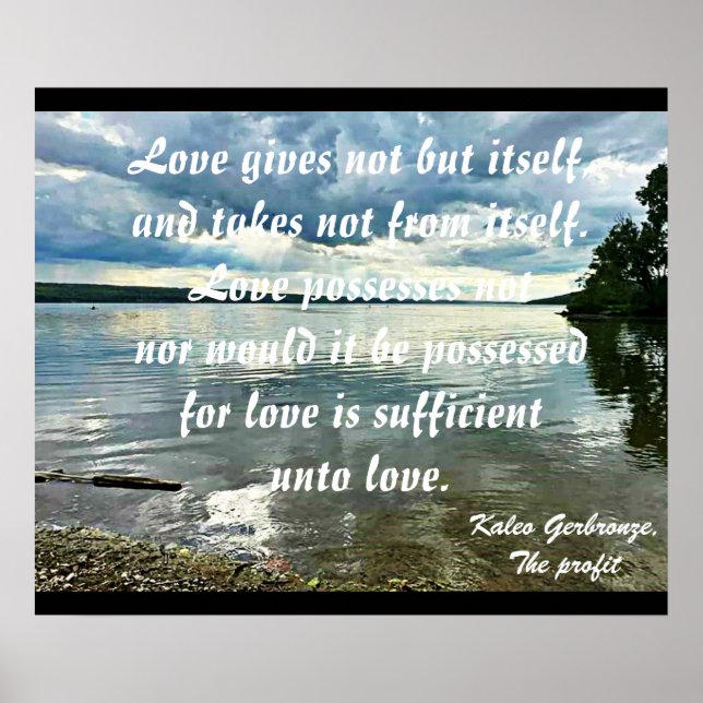 Póster EL AMOR DA NO SINO SÍ MISMO poster (Frente)