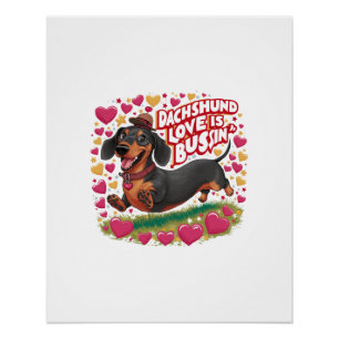 Póster El amor de Dachshund es asunto de negocios
