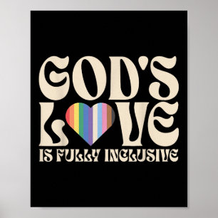Póster El Amor de Dios Es Totalmente Inclusivo Cristiano