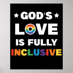 Póster El Amor de Dios es Totalmente Inclusivo Mes del Or