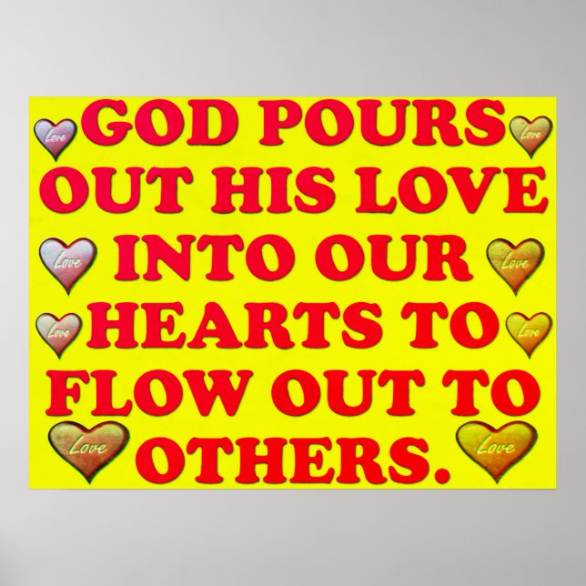 Póster El amor de Dios es vertido en nuestros corazones. (Frente)