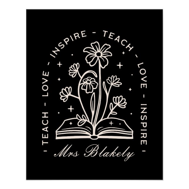 Póster El amor de enseñanza inspira a los profesores bruj (Anverso)