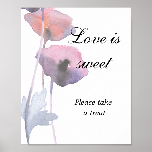 Póster El amor de la amapola morada es una ducha dulce de (Frente)