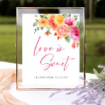 Póster El amor de la novia es dulce.<br><div class="desc">Para una mayor personalización, haga clic en "Personalizar esta plantilla" y, a continuación, en "Editar usando la herramienta de diseño". Estiloso editable fácil de usar plantillas de boda, más artículos disponibles en la tienda (invitaciones, rsvp, tarjetas de agradecimiento, papel y decoración). Si necesita ayuda o elementos coincidentes, por favor contáctame....</div>