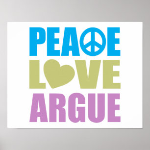 Póster El amor de la paz discute