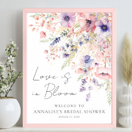 Póster El amor de las flores silvestres en la flor floral
