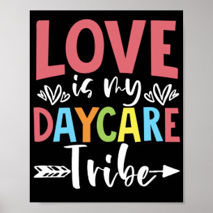 Póster El amor de los niños es mi tribu de cuidado de niñ