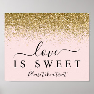 Póster El amor de los Purpurinas Rubor y Gold es Rótulo d