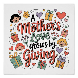 Póster El amor de una madre crece dando
