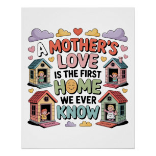 Póster El amor de una madre es el primer hogar que conoce