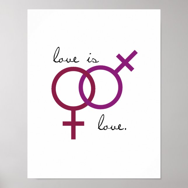 Póster El amor del mismo sexo es amor (mujeres) (Frente)